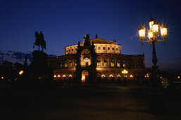 Semper Oper, Theaterplatz, Dresden, Sachsen Deutschland