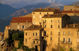 Bergdorf Sartene, Korsika, Frankreich