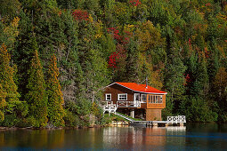 Cottage on the lakeside, Baie-Sainte-Catherine Quebec, Canada