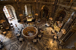 Cafe in the cupola hall of Kunsthistorisches Museum Art History Museum, , Vienna, Austria