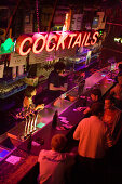 Bar at nightclub Flex, Vienna, Austria