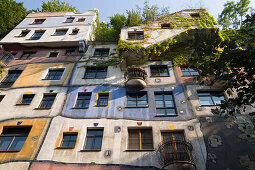 Facade of the Hundertwasserhaus, Vienna, Austria