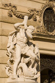 Statue of Hercules at Michaelertor, Alte Hofburg, Michaelerplatz, Vieanna, Austria