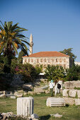 Remains of the Agora and a Mosque in background, Kos-Town, Kos, Greece