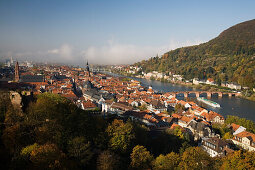 Heidelberger Altstadt Blick vom Schloss Deutschland