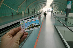 ticket Maglev, ticket, Transrapid, magnetic levitation, Joint, Venture,Siemens, connects Pudong Airport with downtown Shanghai, joint venture, German consortium