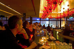 Bar Red, Bar Rouge,Luxury bar in 18, Design Bar, view of Pudong skyline