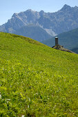 Landschaft bei Guarda, Graubünden, Schweiz