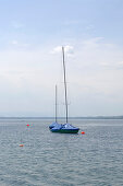 Sailingboats on Lake Starnberger See, Upper Bavaria, Bavaria, Germany