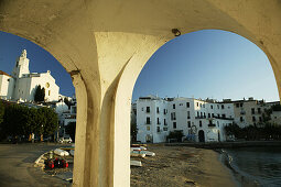 Costa Brava, Arcades, Coast Road in Cadaques, Costa Brava, Catalonia Spain