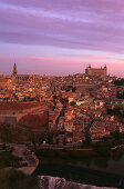 River Tajo with cathedral and castle,Toledo,Castilla-La Mancha,Spain