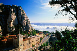 Monastery,Monasterio de Montserrat,Montserrat,Province Barcelona,Catalonia,Spain