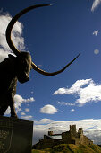 huge sculpture of a bull, brewery advertisement, Rakvere, Estonia