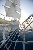 The Star Clipper bowsprit net, Caribbean Sea