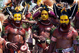 Papua New Guineans of Huli Tribe,Port Moresby Cultural Festival, Port Moresby, Papua New Guinea