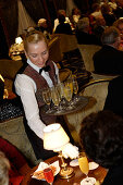 waitress, stewardess, lounge, cruise ship MS Delphin Renaissance, Cruise Bremerhaven - South England, England