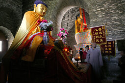 Beamless Hall in Xiantong Tempel, Wutai Shan, Ziegelbau, Taihuai Stadt, Provinz Shanxi, China, Asien