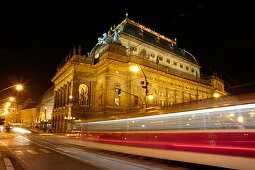 National Theatre and tram, Nova Mesto, New Town, Prague, Czech Republic