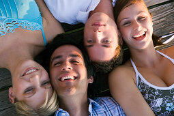 Group of young people, laughing