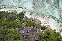 Aerial Photo of Anse Source D'Argent Beach, La Digue Island, Seychelles