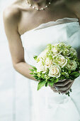 Braut mit Brautstrauss,Ehe Liebe Hochzeit