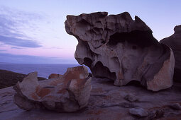 Außergewöhnliche Felsen in der Dämmerung, Flinders Chase National Park, Kangaroo Island, Südaustralien, Australien