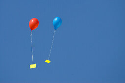 ballons with postcards, Germany