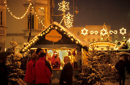 Christmas fair in Rosenheim, Chiemgau, Upper Bavaria, Bavaria, Germany