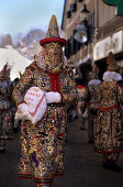 Traditional costumes, Flinserl, carneval of Aussee, Bad Aussee, Salzkammergut, Styria, Austria