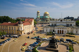 Narodno Sabranie Square, Saint Alexander Nevski Cathedral, Sofia, Bulgaria