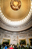 Dome ceiling, Rotunda interior, United States Capitol, the United States Congress, the legislative branch of the U.S. federal government, Washington DC, United States, USA