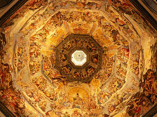 Fresken, Domkuppel, Dom Santa Maria del Fiore, Florenz, Toskana, Italien