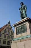 Stuttgart, Schillerplatz, Schiller monument, Baden-Wuerttemberg, Germany, Europe