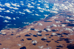 Luftaufnahme von der Mittelmeerküste, Ägypten