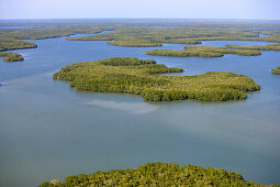 Aerial of 10000 Islands National Wildlife Refuge, Florida, USA