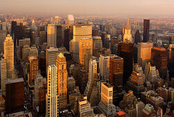 New York Skyline Uptown, taken from Empire State Building, New York City, New York, USA
