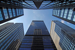 Sky scrapers on 7th Avenue, New York City, New York, USA