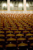 Empty theater seats, Prinzregententheater, Munich, Bavaria, Germany