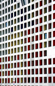 Modern facade of Simmons Hall, MIT, Cambridge, Boston, Massachusetts, USA