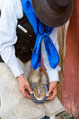 Pferd wird beschlagen, Wilder Westen, Oregon, USA