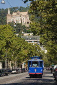 Tranvia Blau, tramway, Tibidabo, Barcelona, Spanien