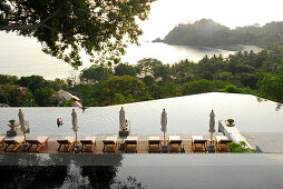 pool and view to the sea, Hotel Pimalai, Ao Kantiang, Ko Lanta, Krabi, Thailand