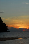 Sunset on headquater beach, Surin Islands Marine National Park, Ko Surin, Phang Nga, Thailand