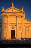 Venedig von der Lagune aus, Kirche von San Giorgio, Venedig, Venezien, Italien