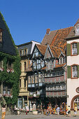 Quedlinburg, Marktplatz, Rathaus, Marktkirche, Münzenberger, Musikanten, Fachwerkhäuser, Harz, Sachsen-Anhalt, Harz