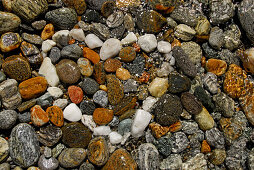 heart formed with stones, valley of Verzasca, Ticino, Switzerland