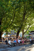 Straßencafe, Petite France, Straßburg, Elsaß, Frankreich