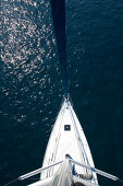 A sailing boat, yacht from above, sailing trip, Croatia