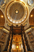 Inside St. Peter's Basilica, Dome interior, Vatican City, Rome, Italy