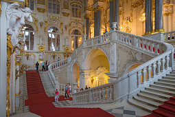 Main staircase in the Hermitage in the Winter Palace, Jordan Staircase, Saint Petersburg, Russia